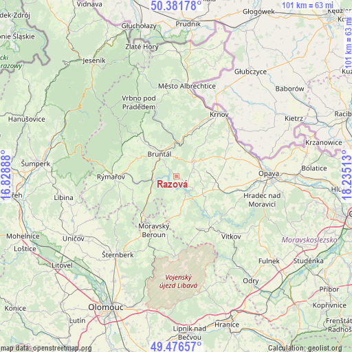 Razová on map