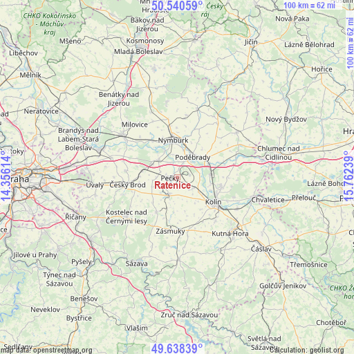 Ratenice on map