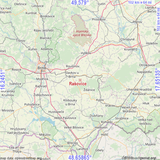 Rašovice on map