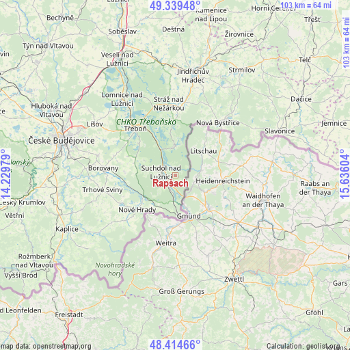 Rapšach on map