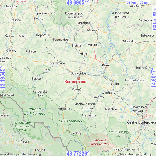 Radošovice on map