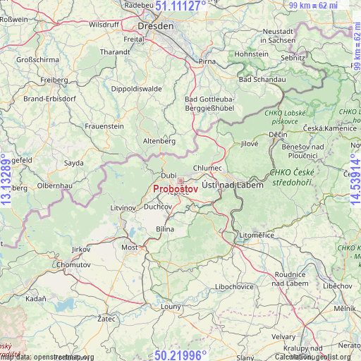 Proboštov on map