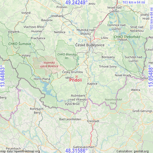 Přídolí on map