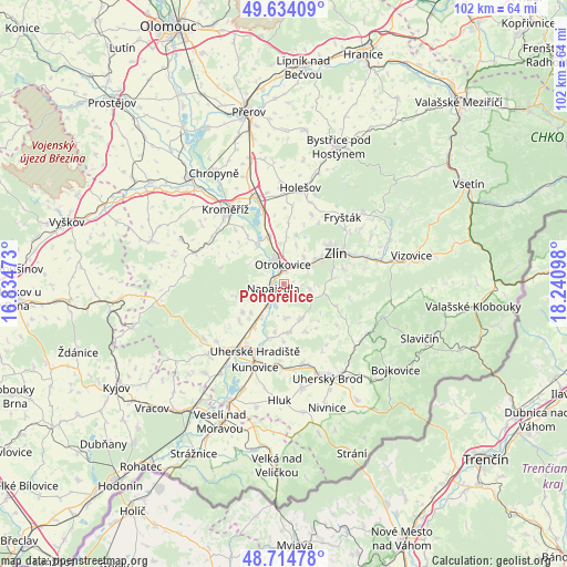 Pohořelice on map