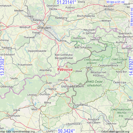 Petrovice on map