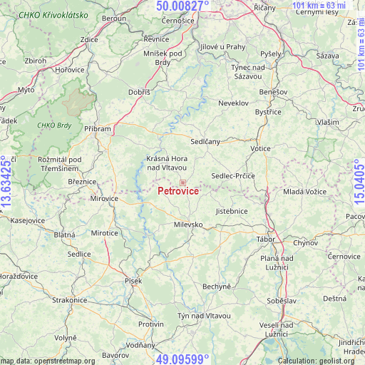 Petrovice on map