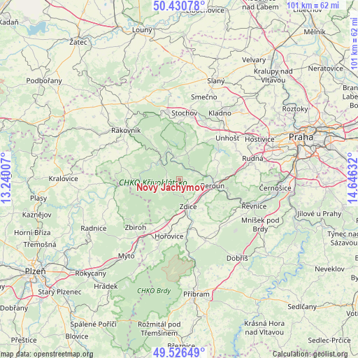 Nový Jáchymov on map
