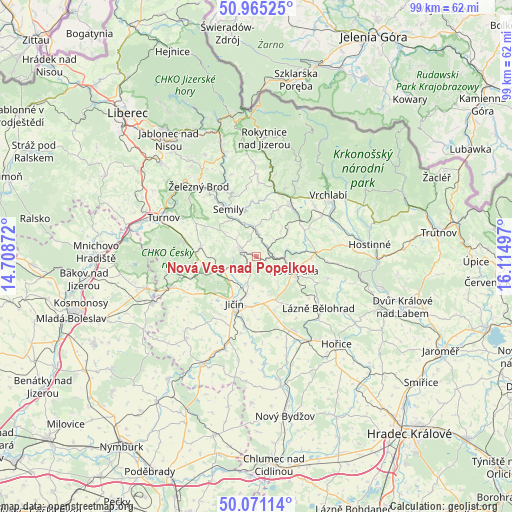Nová Ves nad Popelkou on map