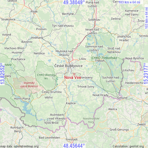 Nová Ves on map