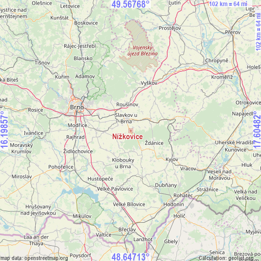 Nížkovice on map