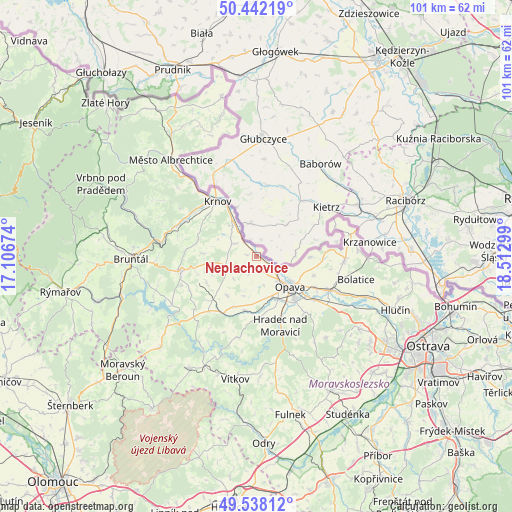 Neplachovice on map