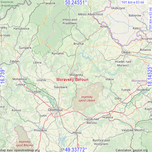 Moravský Beroun on map