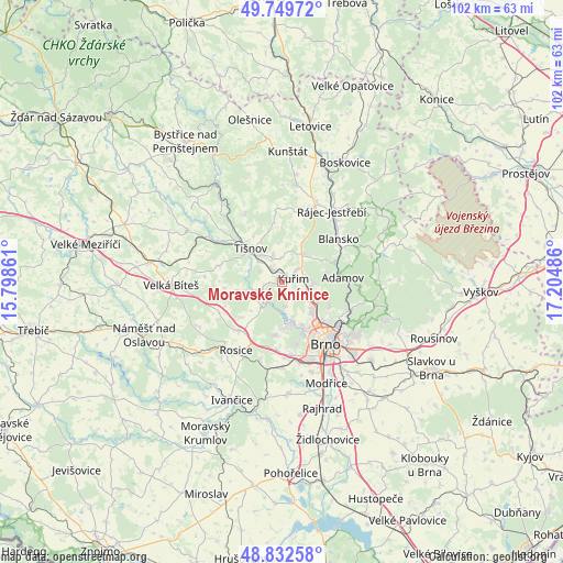 Moravské Knínice on map