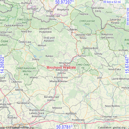 Mnichovo Hradiště on map