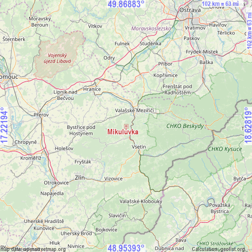 Mikulůvka on map