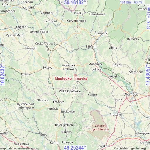 Městečko Trnávka on map
