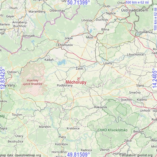 Měcholupy on map