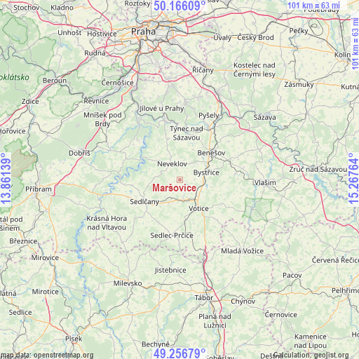 Maršovice on map