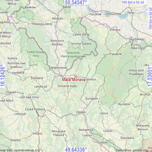 Malá Morava on map