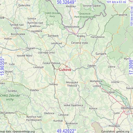 Luková on map