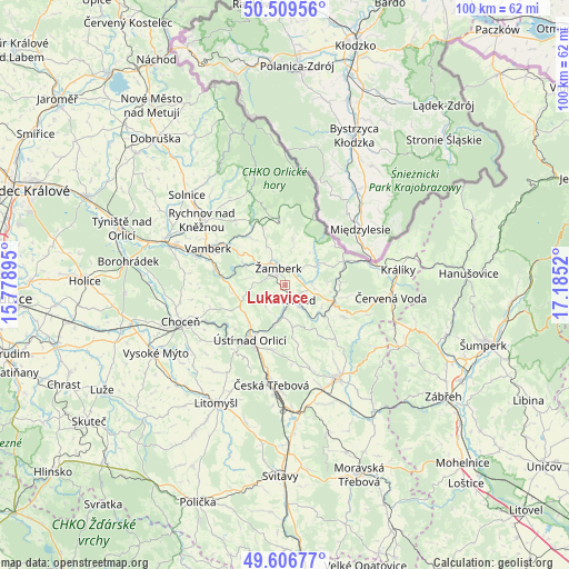 Lukavice on map