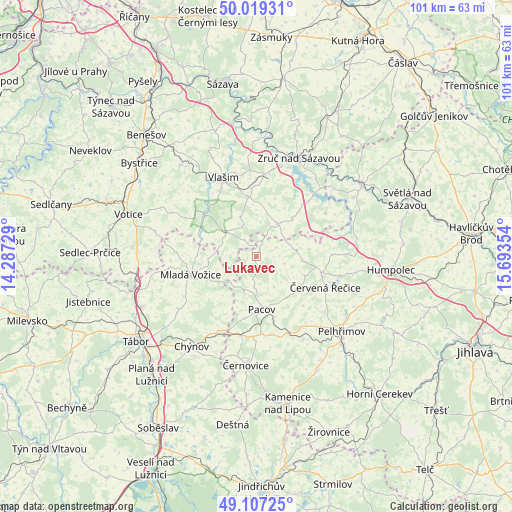 Lukavec on map