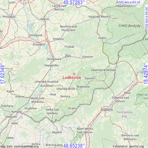 Ludkovice on map