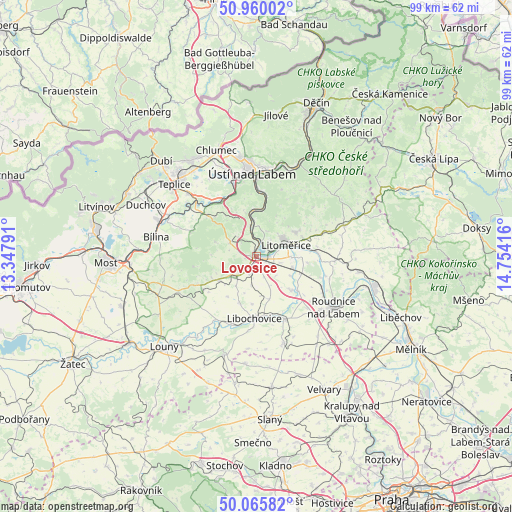 Lovosice on map