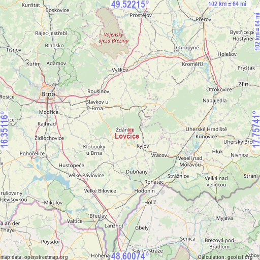 Lovčice on map