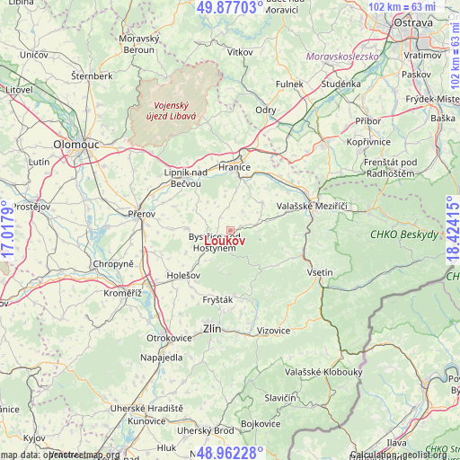 Loukov on map