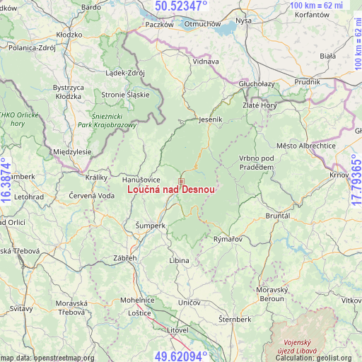 Loučná nad Desnou on map