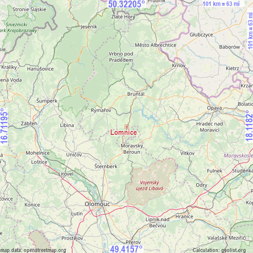 Lomnice on map