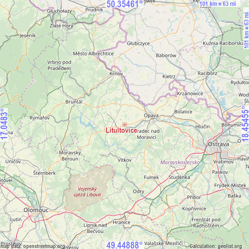 Litultovice on map