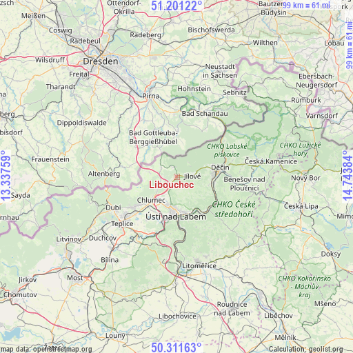 Libouchec on map