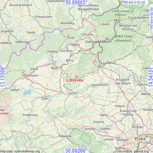 Libčeves on map