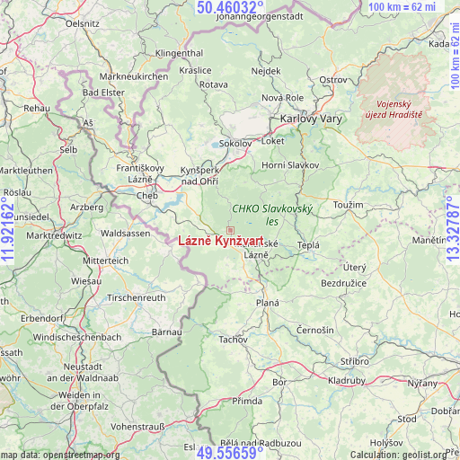 Lázně Kynžvart on map