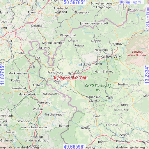 Kynšperk nad Ohří on map