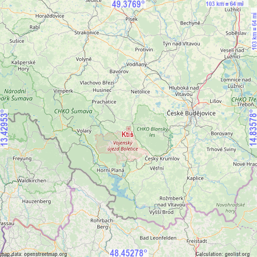 Ktiš on map