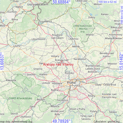 Kralupy nad Vltavou on map