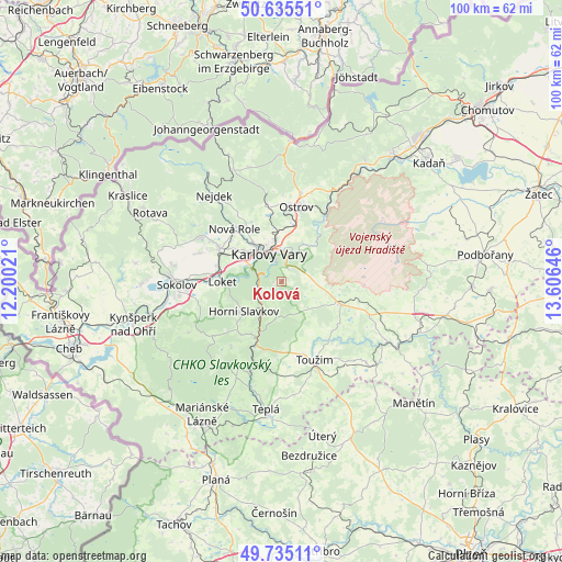 Kolová on map