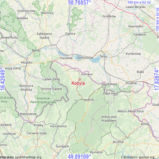 Kobylá on map