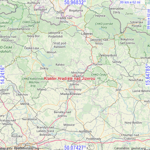 Klášter Hradiště nad Jizerou on map