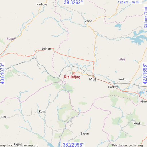 Kızılağaç on map