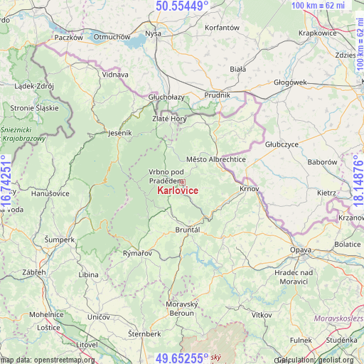 Karlovice on map