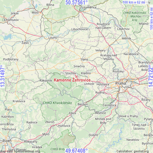 Kamenné Žehrovice on map