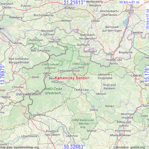 Kamenický Šenov on map