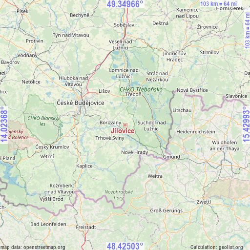 Jílovice on map