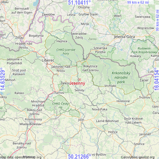 Jesenný on map