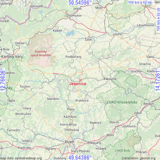 Jesenice on map