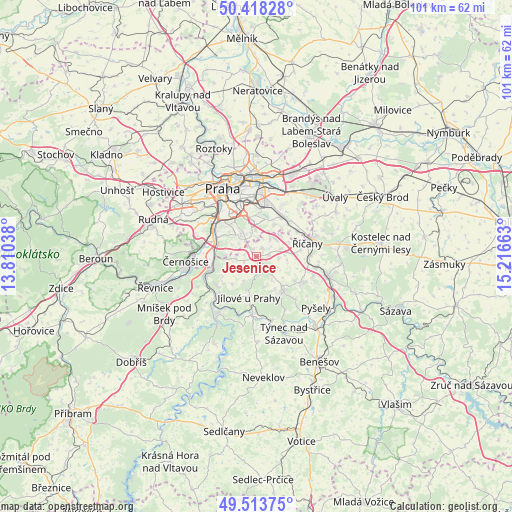 Jesenice on map